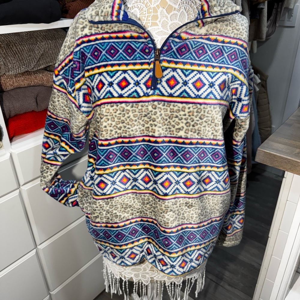 Aztec/Leopard Pullover